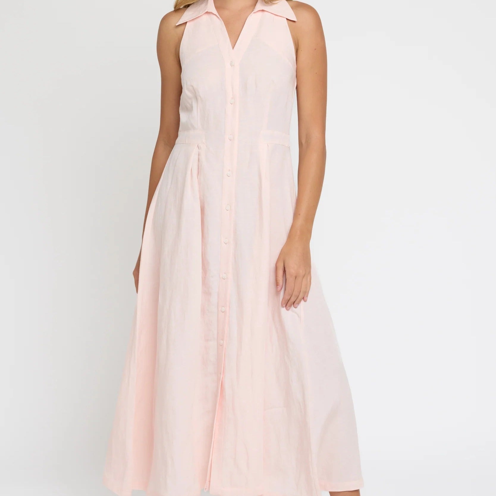 Halter Neck Collared Dress