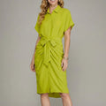 Lime Green Midi Shirt Dress