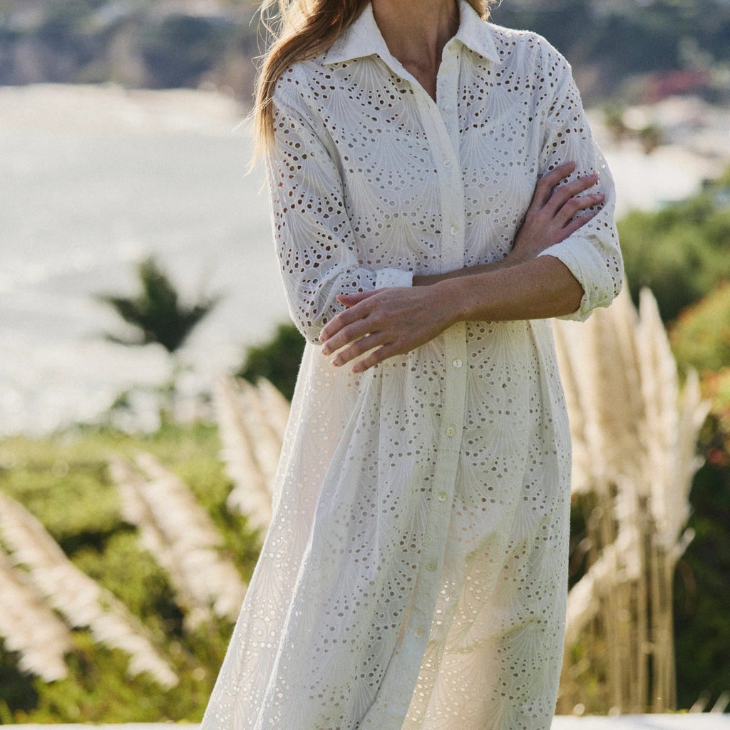 Long Cut Out Shirt Dress