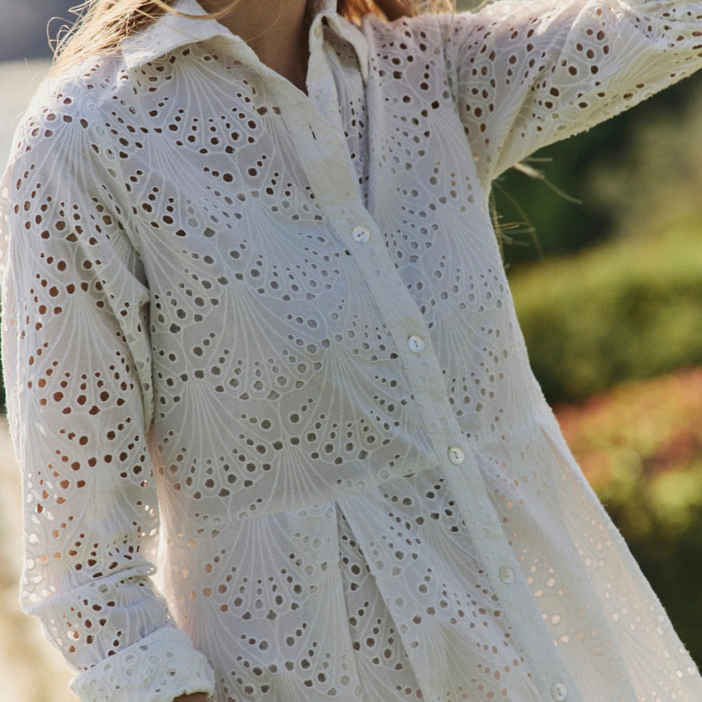 Long Cut Out Shirt Dress