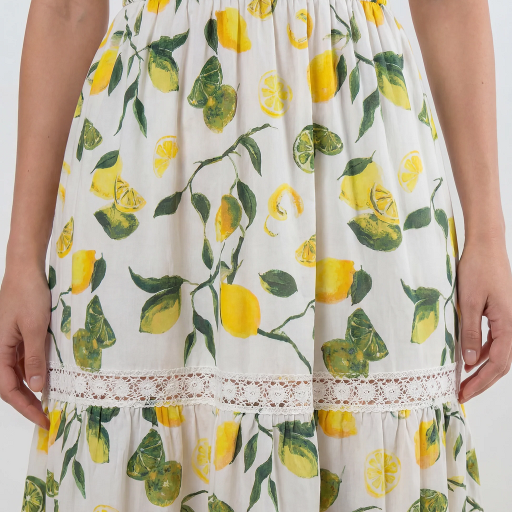 Strapless Tiered Lace Maxi Dress